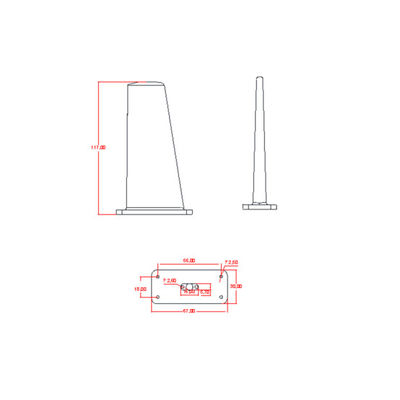 902-928MHz 3dBi SMAK Antenne à lame en plastique