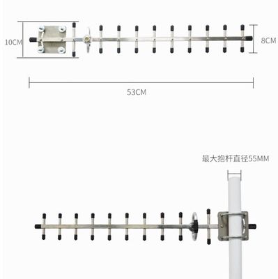 1435-1515MHz 12,6dBi 11 Unité en acier inoxydable 5g Antenne Yagi